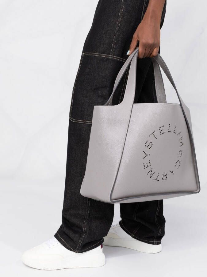 Stella McCartney Stella shopper met logo Grijs