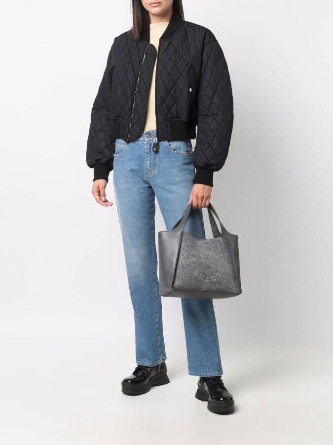 Stella McCartney Stella shopper met logo Grijs