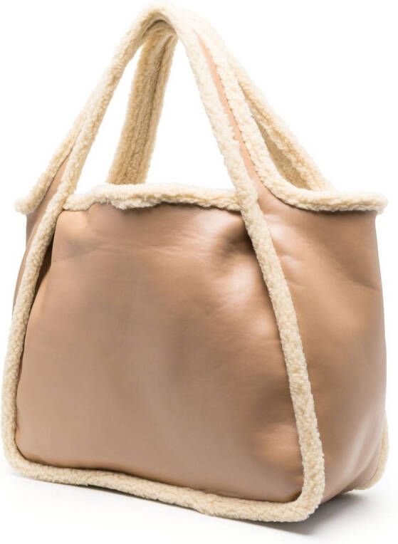 Stella McCartney Stella shopper van imitatielamswol Beige