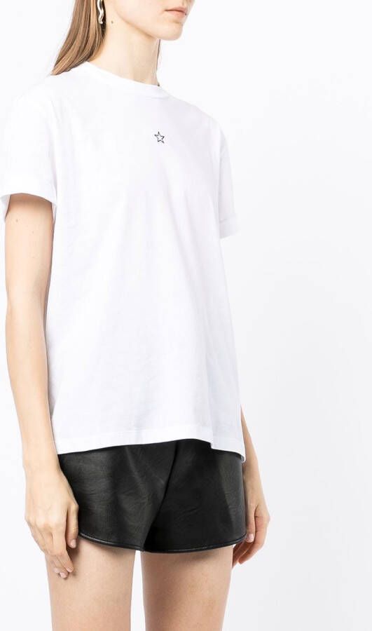 Stella McCartney T-shirt met geborduurde ster Wit