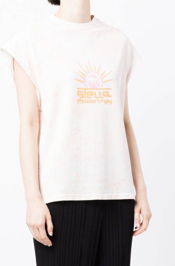 Stella McCartney T-shirt met kapmouwen Wit