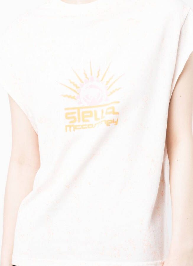 Stella McCartney T-shirt met kapmouwen Wit