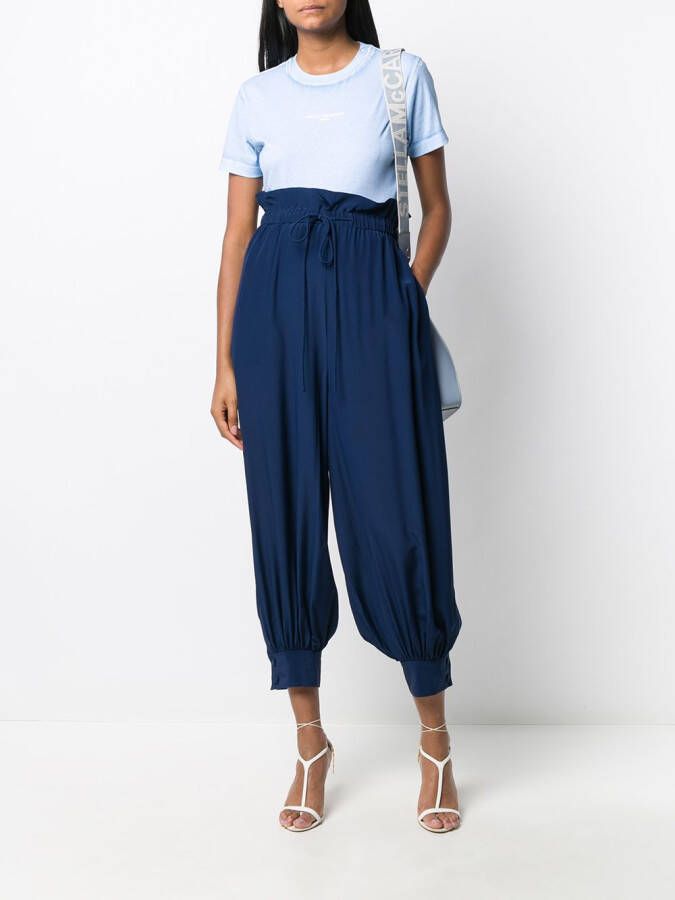 Stella McCartney T-shirt met logo Blauw