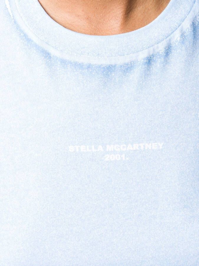 Stella McCartney T-shirt met logo Blauw