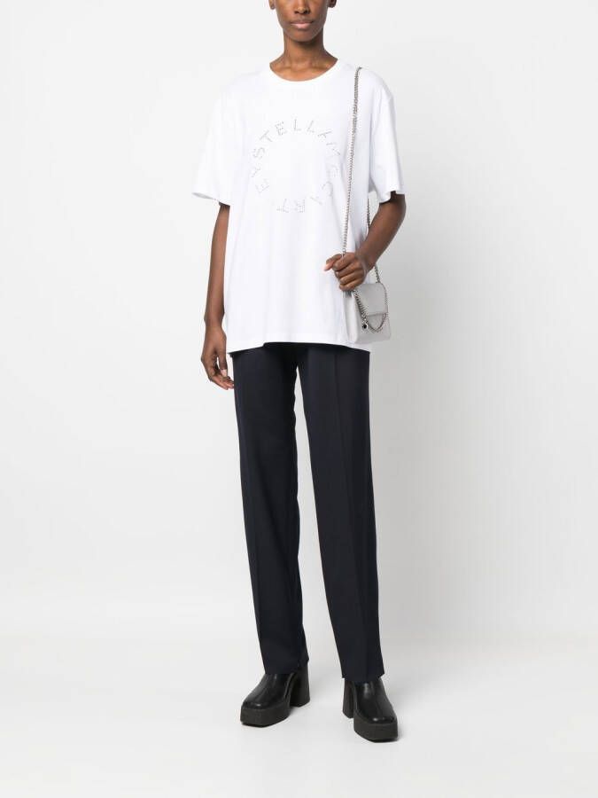 Stella McCartney T-shirt met logo Wit