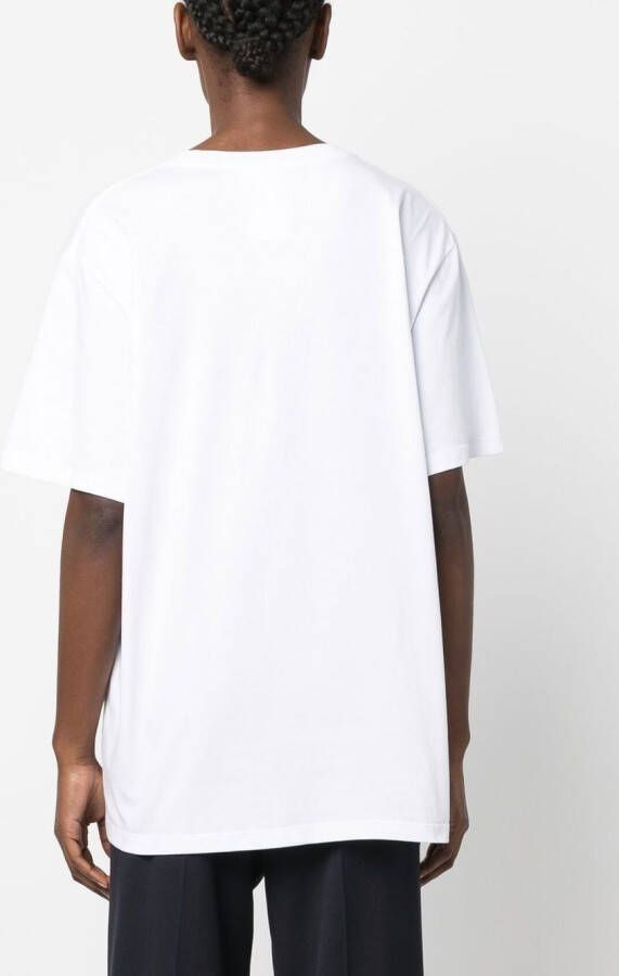 Stella McCartney T-shirt met logo Wit