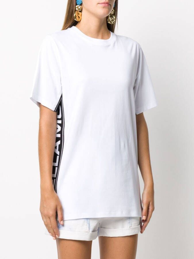 Stella McCartney T-shirt met logoband Wit