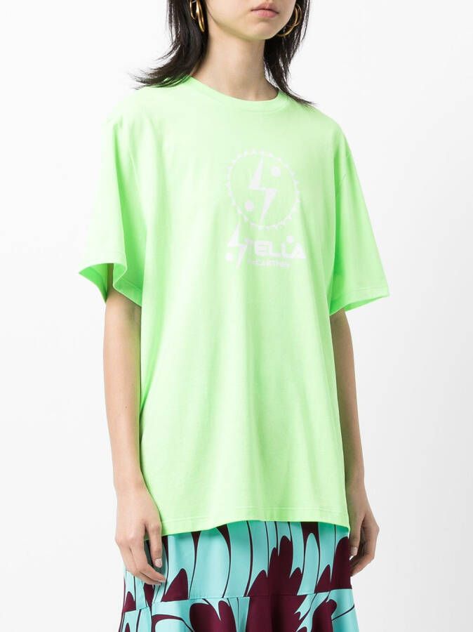 Stella McCartney T-shirt met logoprint Groen