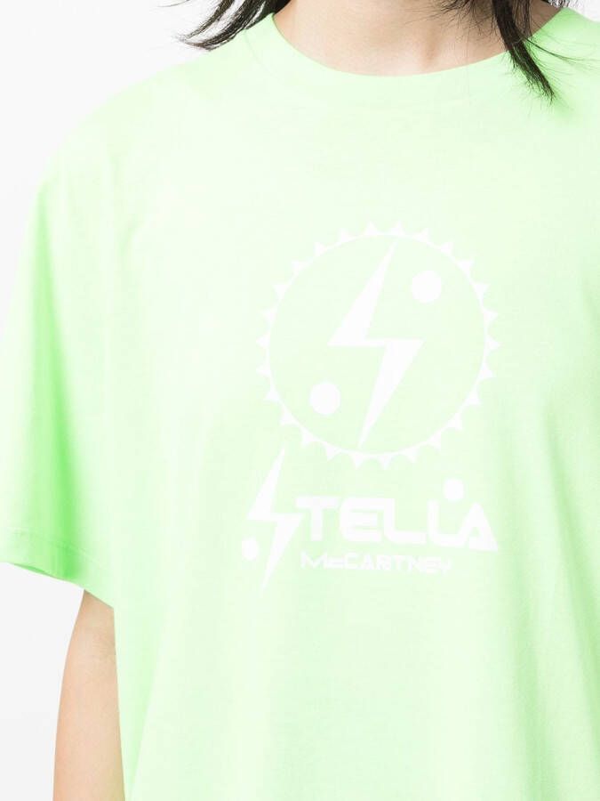 Stella McCartney T-shirt met logoprint Groen