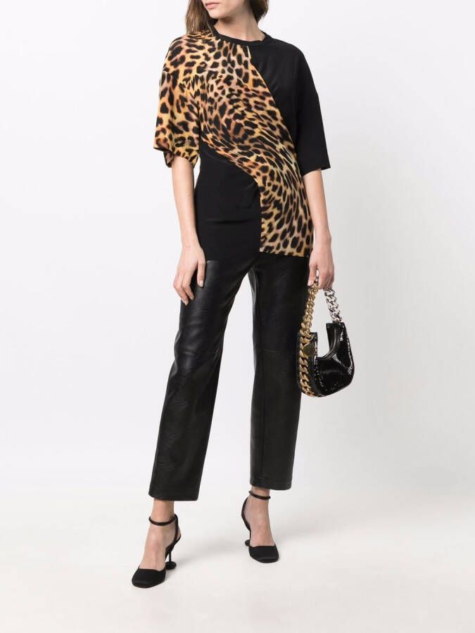 Stella McCartney T-shirt met luipaardprint Zwart