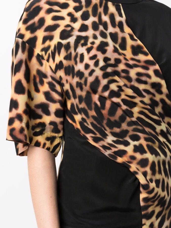Stella McCartney T-shirt met luipaardprint Zwart