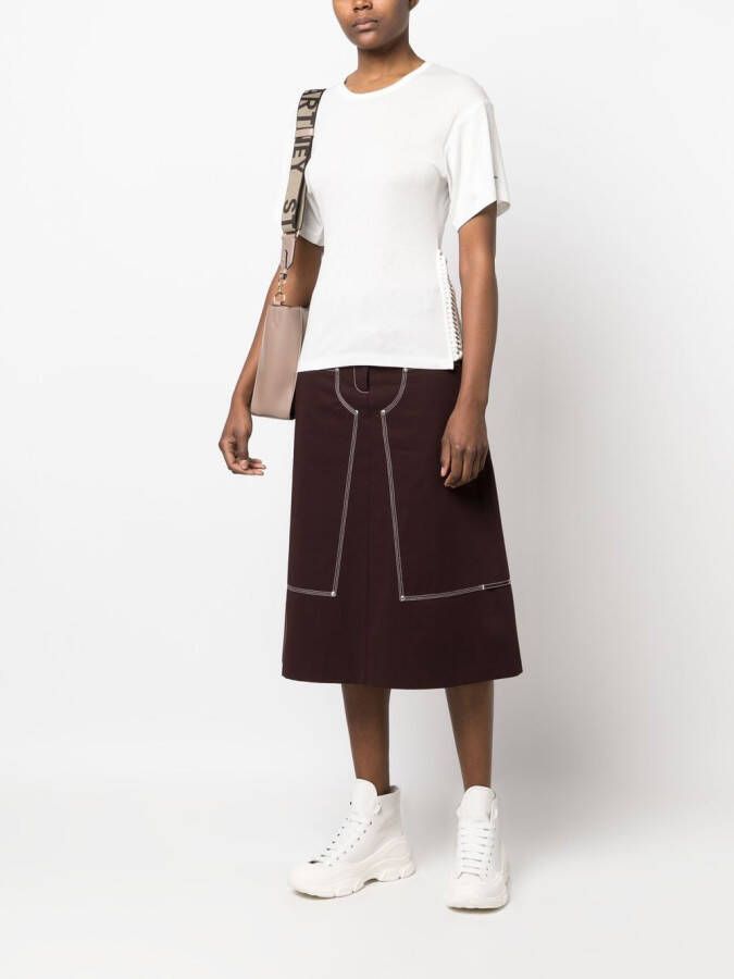 Stella McCartney T-shirt met schakelketting Wit