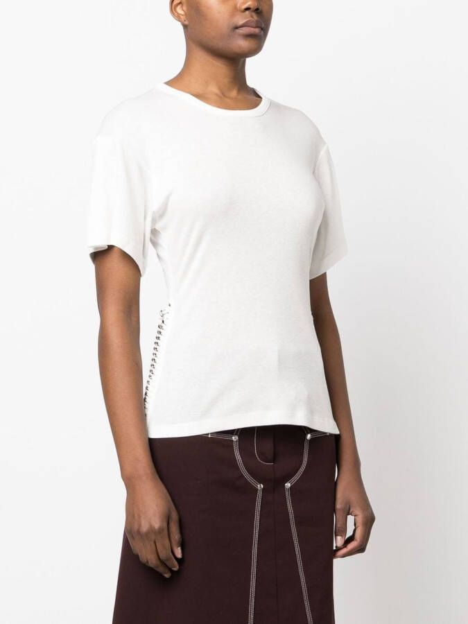 Stella McCartney T-shirt met schakelketting Wit