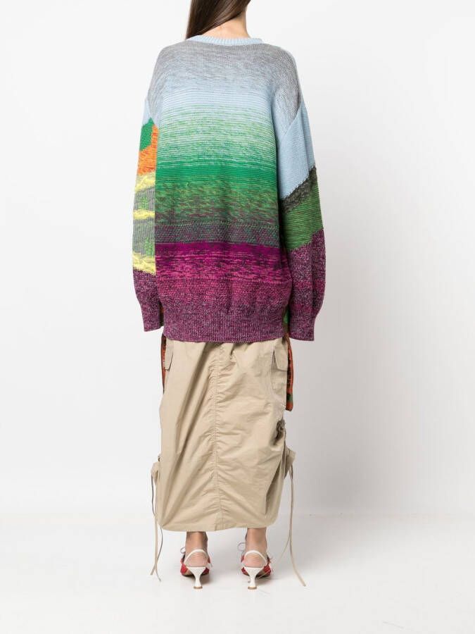 Stella McCartney Trui met jacquard Groen