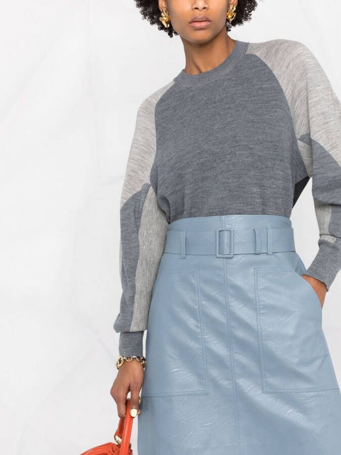 Stella McCartney Trui met colourblocking Grijs