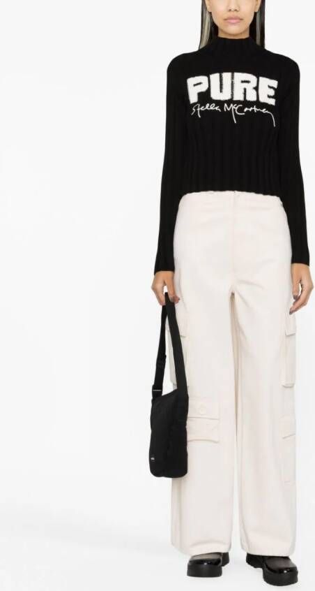 Stella McCartney Trui met geborduurd logo Zwart