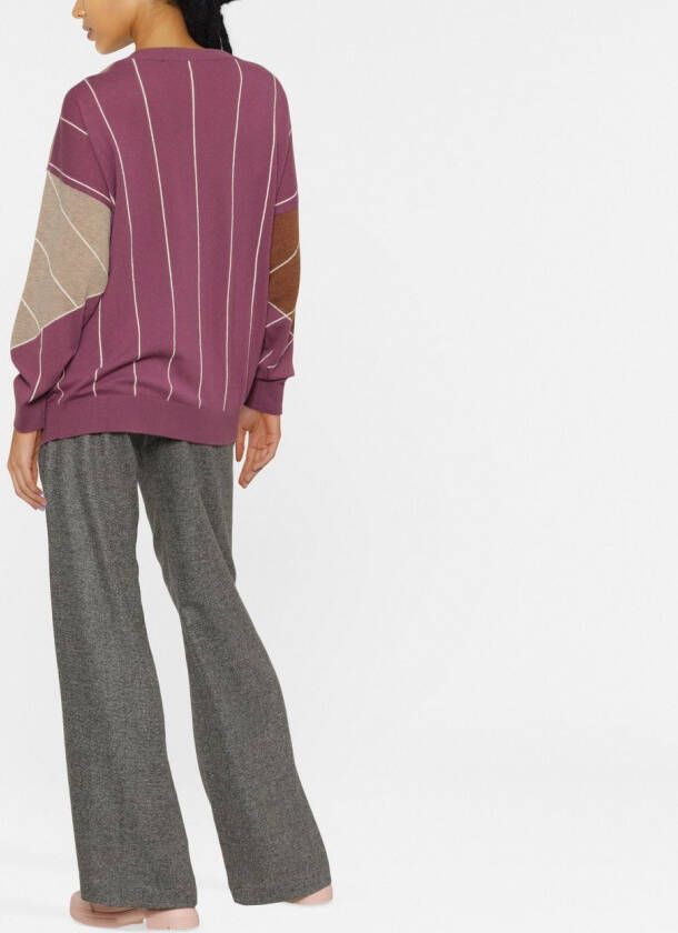 Stella McCartney Trui met geometrisch jacquard Paars