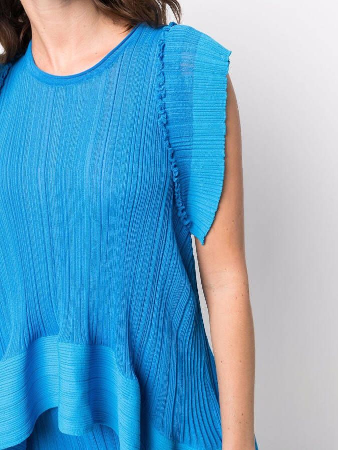 Stella McCartney Tweekleurige top Blauw