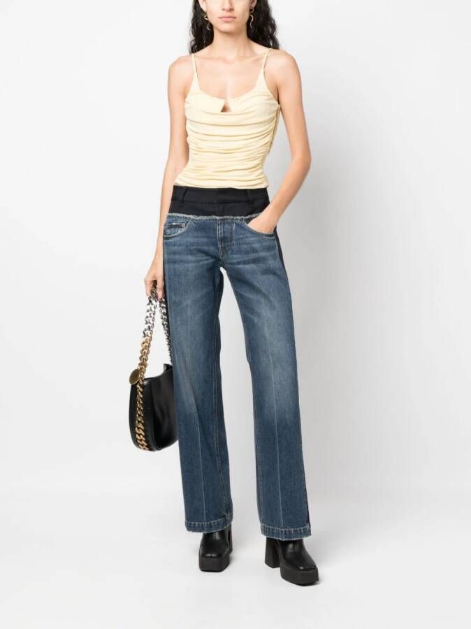 Stella McCartney Tweekleurige jeans Blauw