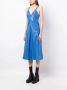 Stella McCartney Midi-jurk van imitatieleer Blauw - Thumbnail 3