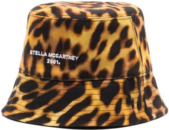 Stella McCartney Vissershoed met luipaardprint Geel