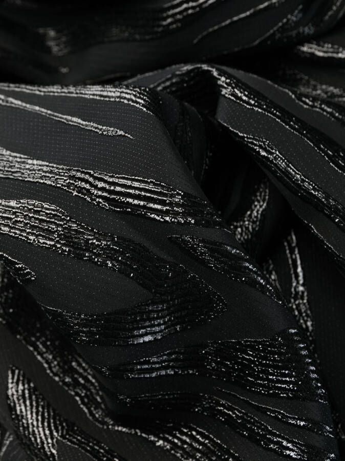 Stella McCartney Midi-jurk met houten-effect Zwart
