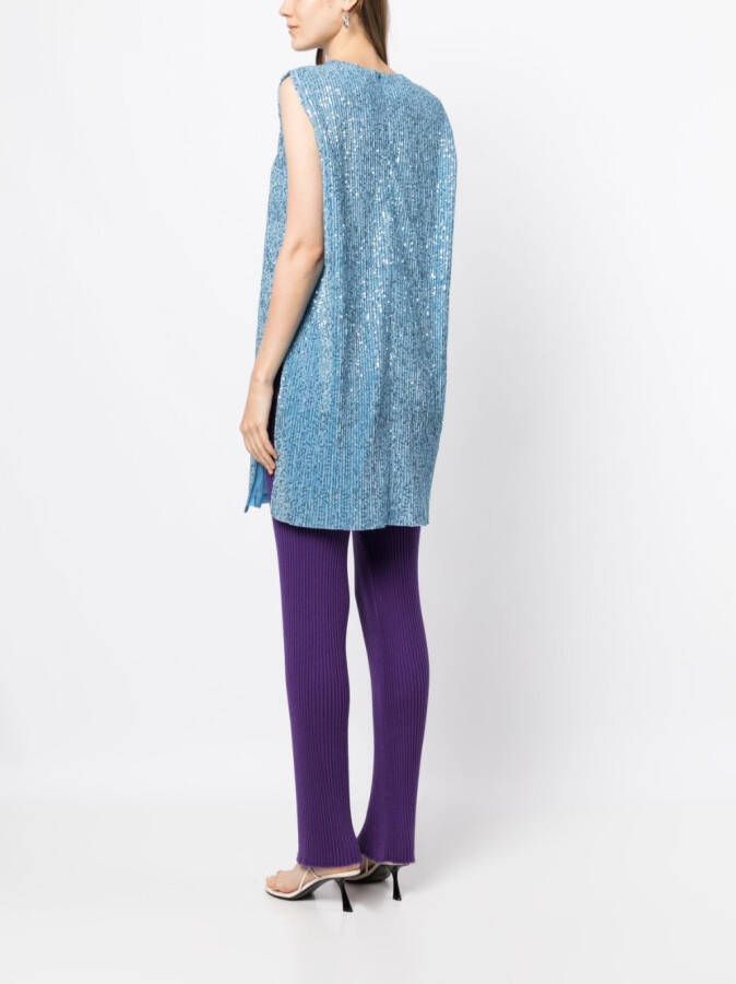Stine Goya Top verfraaid met pailletten Blauw