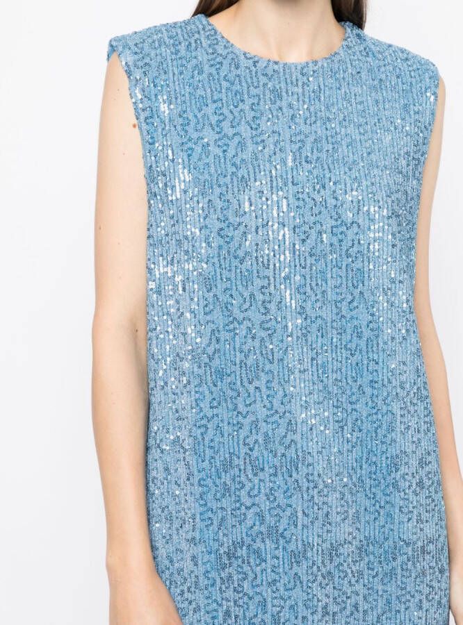 Stine Goya Top verfraaid met pailletten Blauw