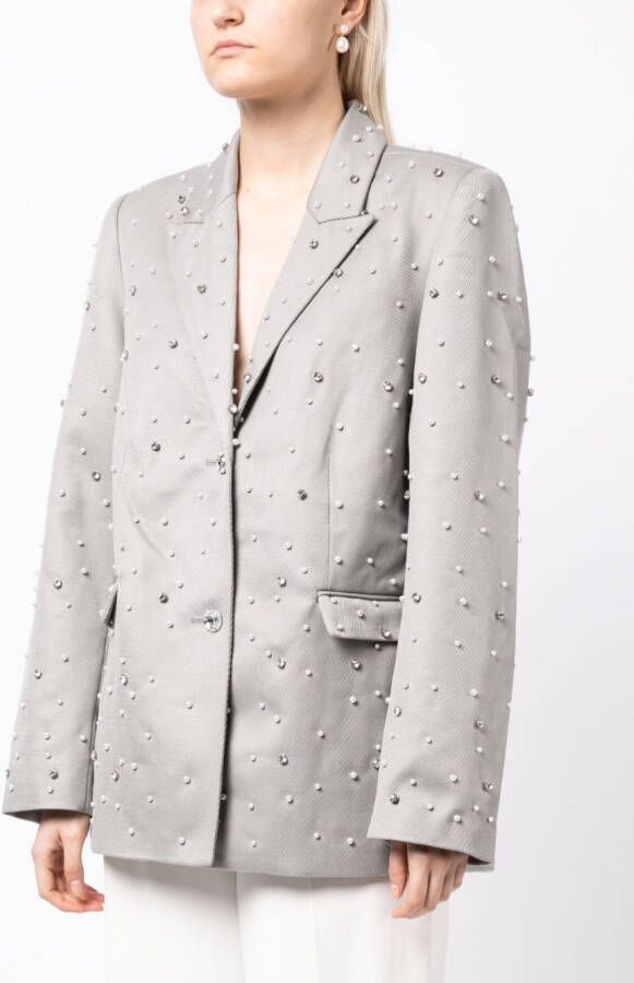 Stine Goya Blazer verfraaid met kristallen Grijs