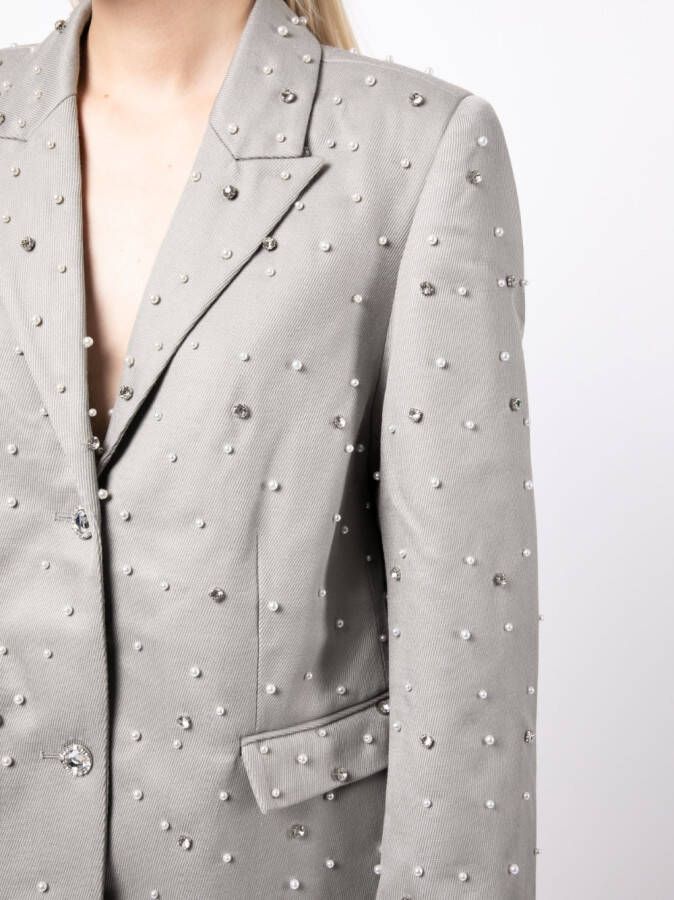Stine Goya Blazer verfraaid met kristallen Grijs