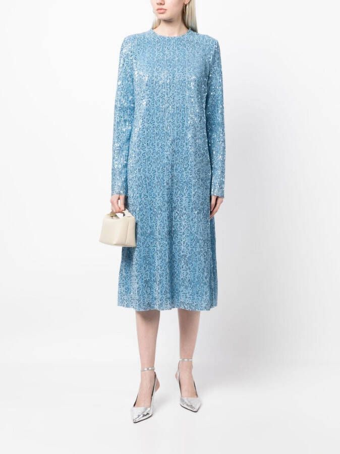 Stine Goya Midi-jurk met pailletten Blauw