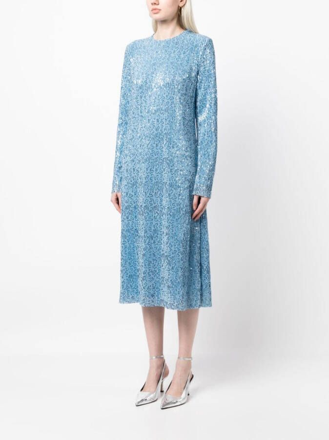 Stine Goya Midi-jurk met pailletten Blauw