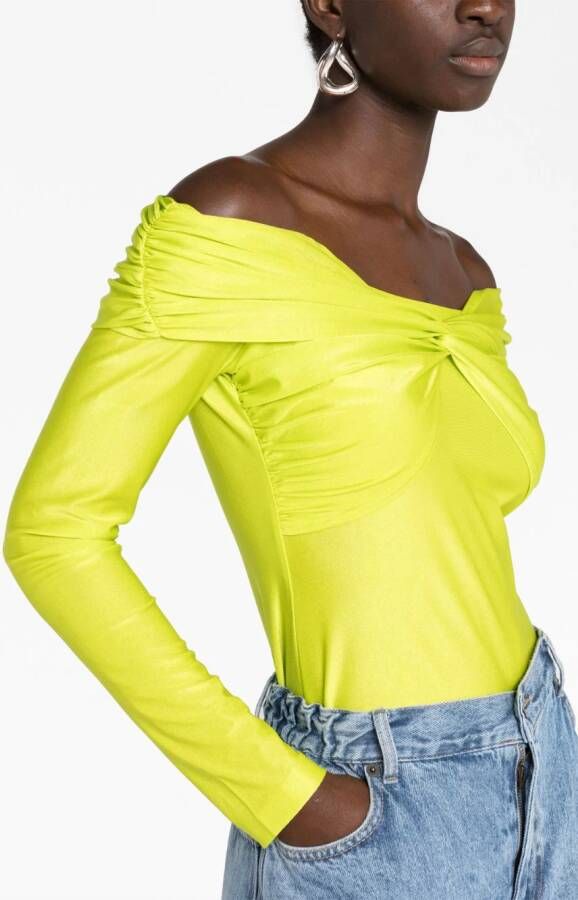 Stine Goya Yuna off-shoulder blouse Groen