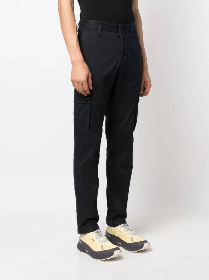Stone Island Shorts met Compass-motief Blauw