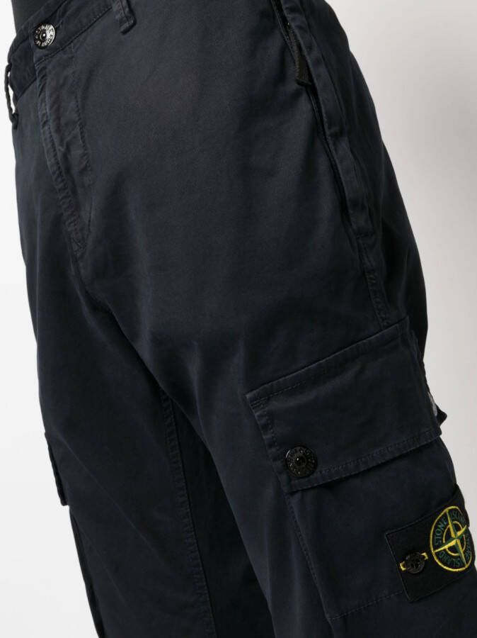 Stone Island Shorts met Compass-motief Blauw