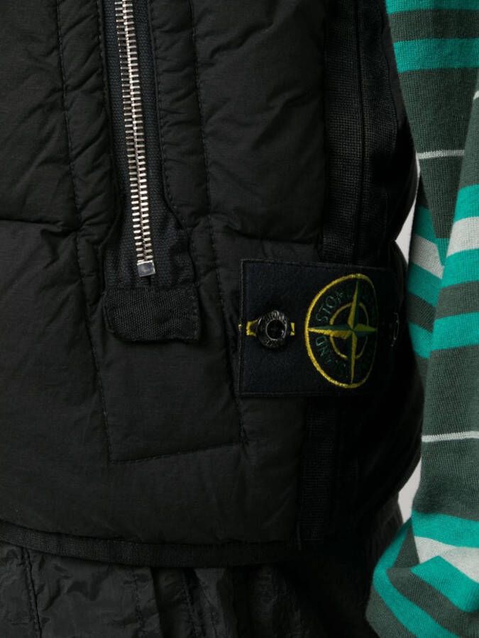 Stone Island Bodywarmer met rits Zwart