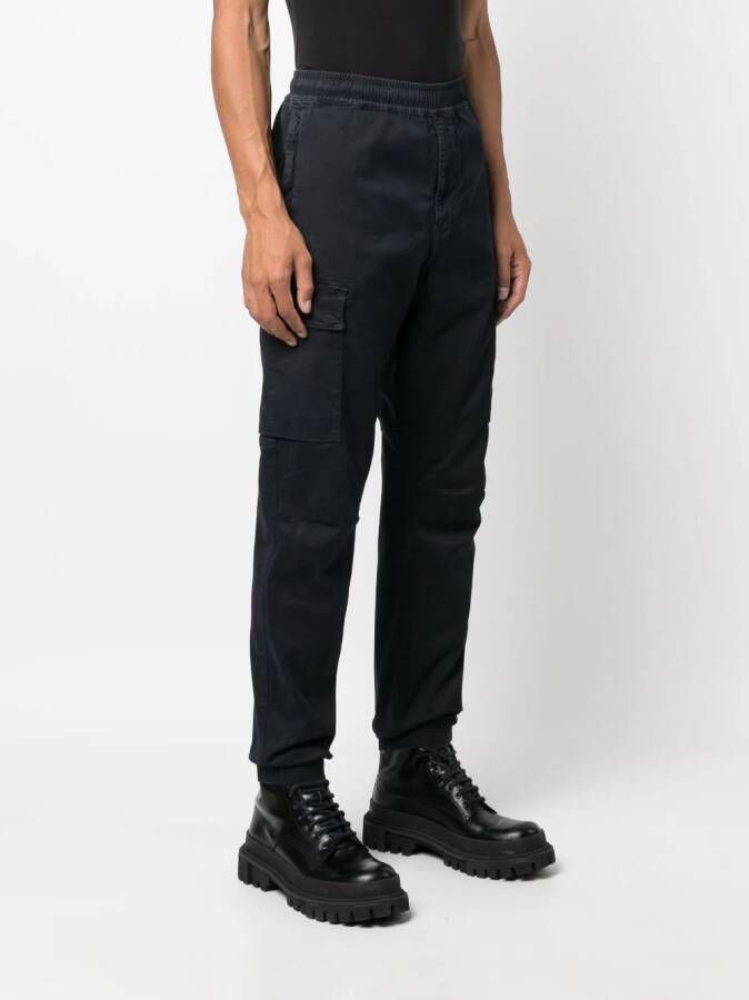 Stone Island Broek met Compass-logopatch Blauw