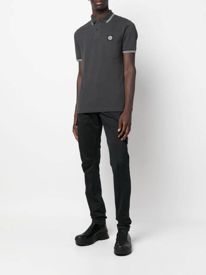 Stone Island Cargo broek met Compass-logopatch Zwart