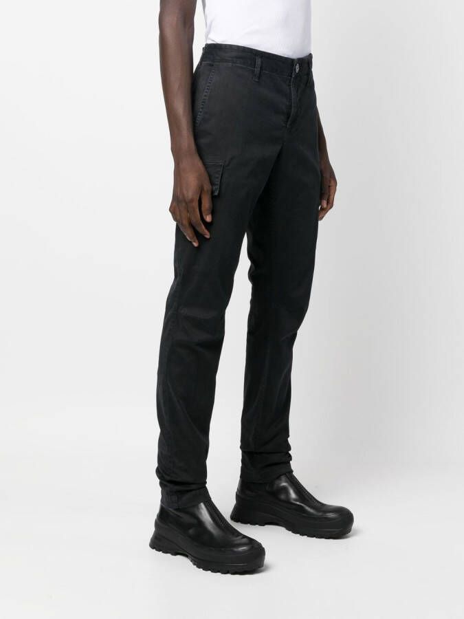 Stone Island Cargo broek met Compass-logopatch Zwart