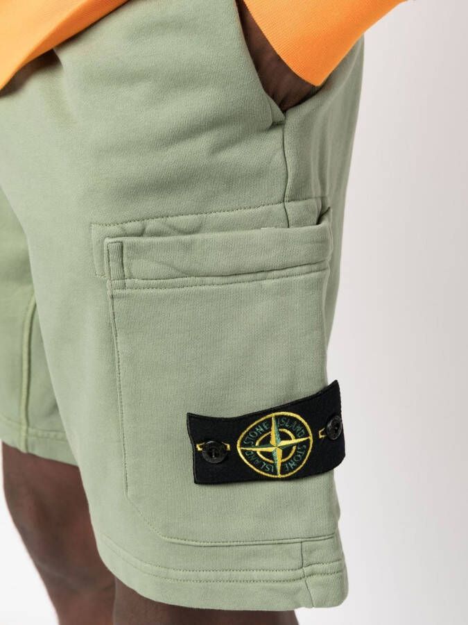 Stone Island Trainingsshorts met logo Groen