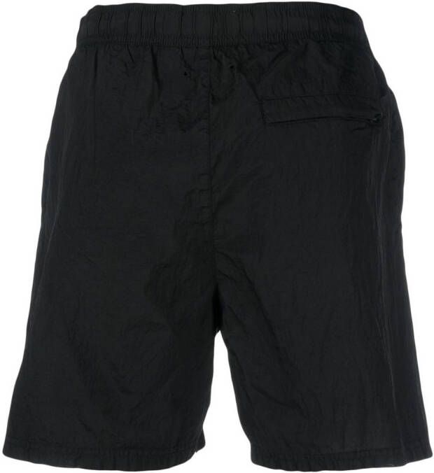Stone Island Zwembroek met logo Zwart