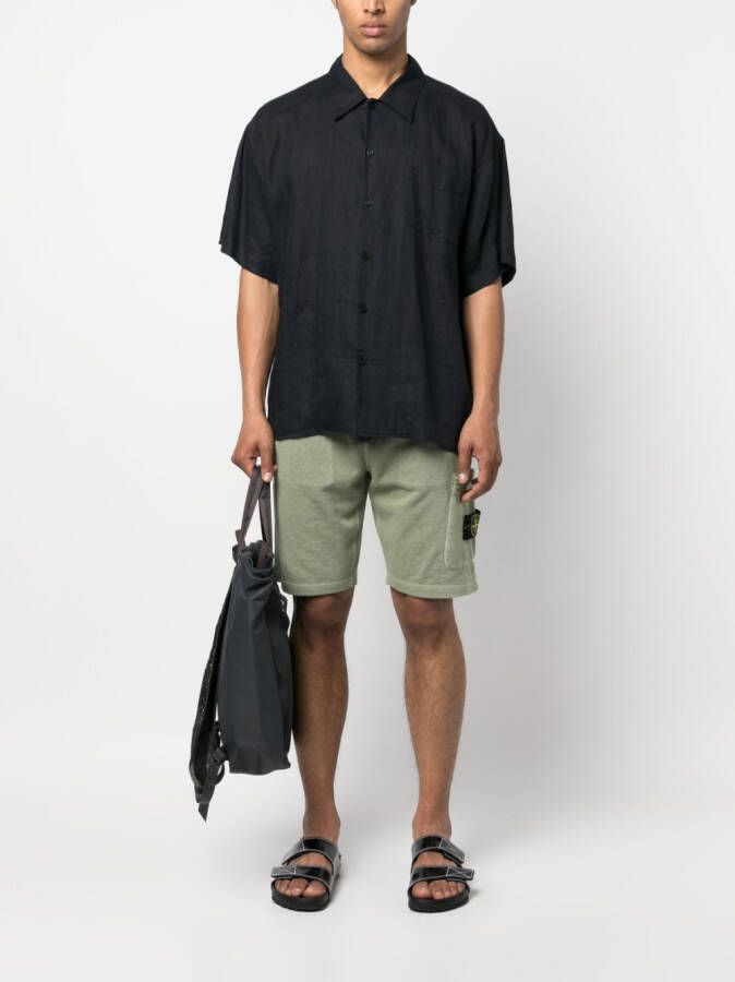 Stone Island Katoenen shorts Groen