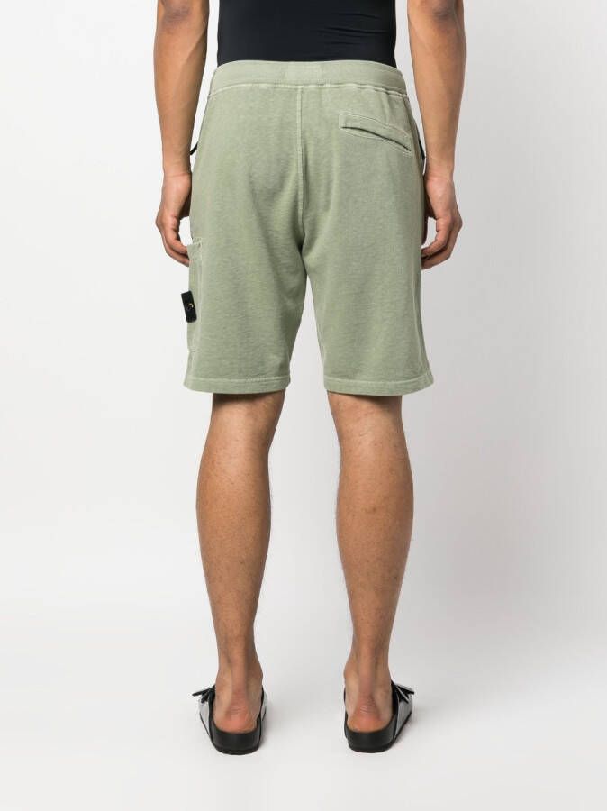 Stone Island Katoenen shorts Groen