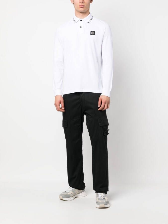 Stone Island Poloshirt met patroon Wit