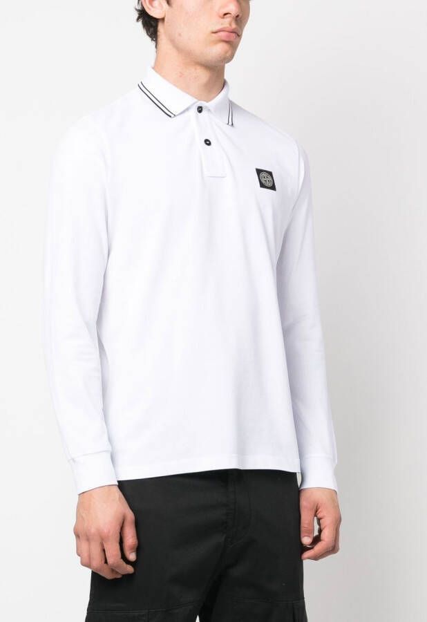 Stone Island Poloshirt met patroon Wit