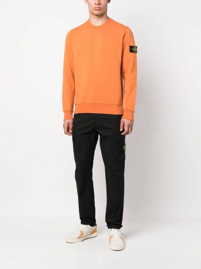 Stone Island Broek met toelopende pijpen Zwart