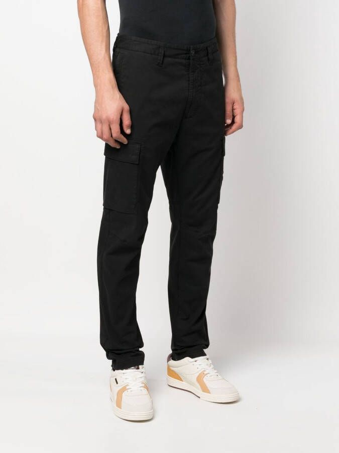 Stone Island Broek met toelopende pijpen Zwart