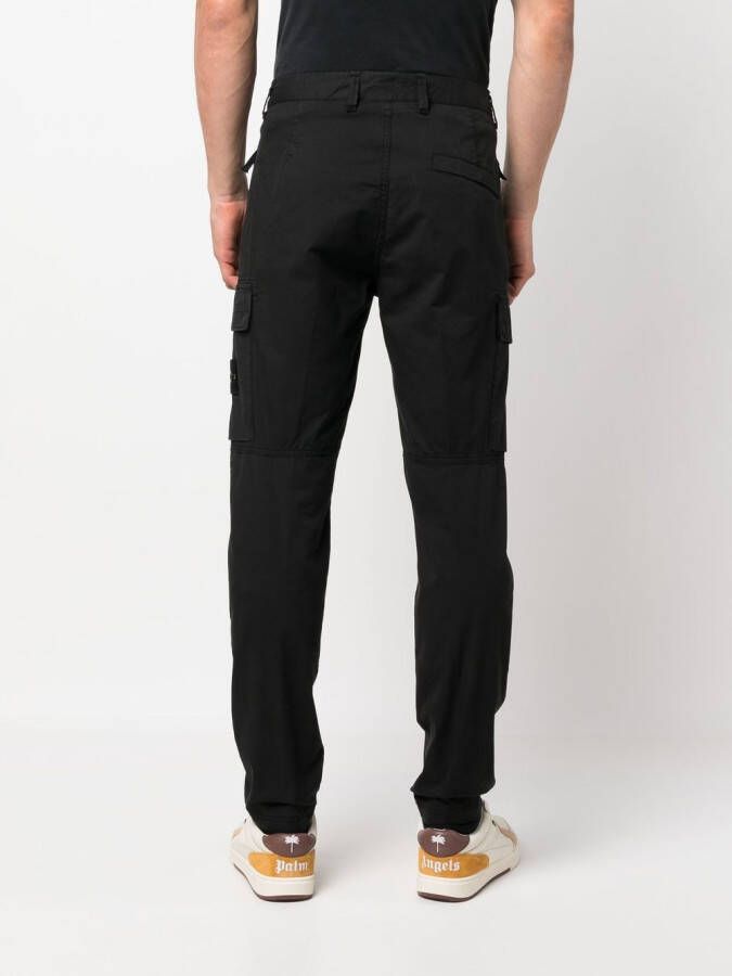 Stone Island Broek met toelopende pijpen Zwart