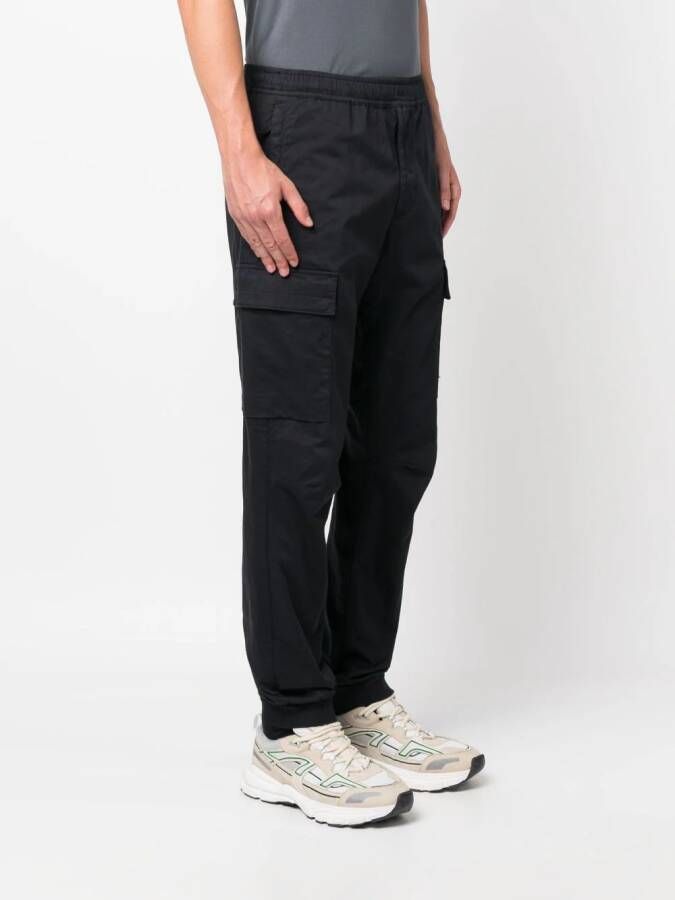 Stone Island Broek met Compass-logopatch Blauw