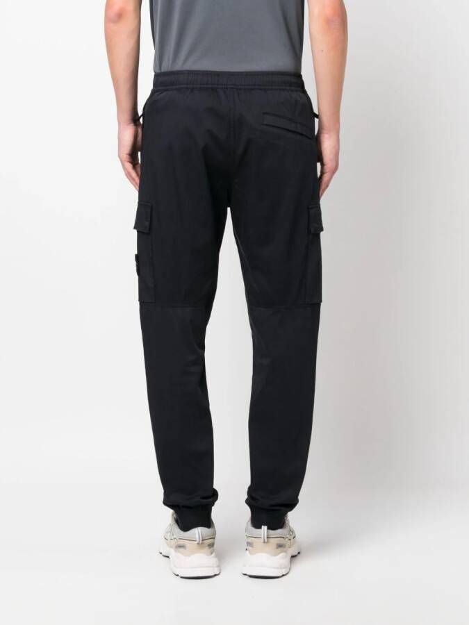 Stone Island Broek met Compass-logopatch Blauw